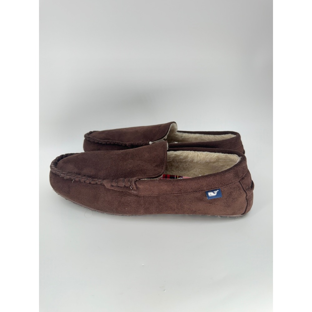 Vineyard Vines Moccasin Slippers Mens 13M  Brown Suede Leather Loafers